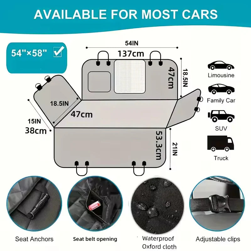Pawsy™Hard Bottom Dog Car Seat